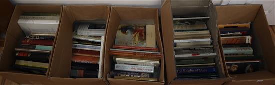 A large quantity of mixed reference books including JMW Turner, The Elgin Marbles, Sothebys Portrait of an Auction